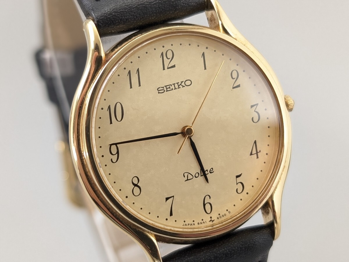 極美品 SEIKO セイコー Dolce ドルチェ 8N41-6010 ゴールド 文字 極美品 SEIKO セイコー Dolce ドルチェ 8N41-6010 ゴールド 文字