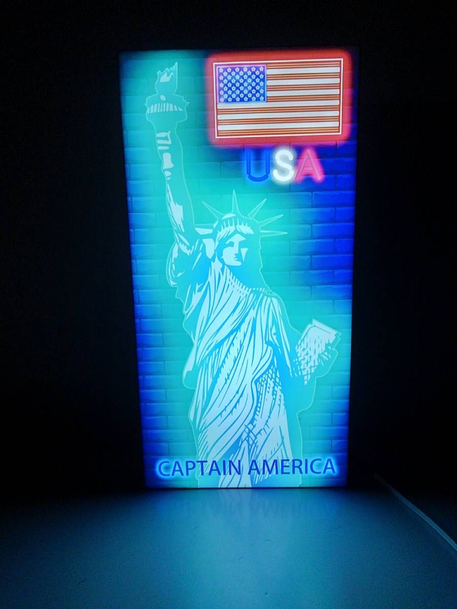 【オーダー無料】ニューヨーク 自由の女神 NEW YORK USA 店舗 自宅 ランプ 照明 看板 置物 アメリカン雑貨 ライトBOX 電飾看板 電光看板_画像1