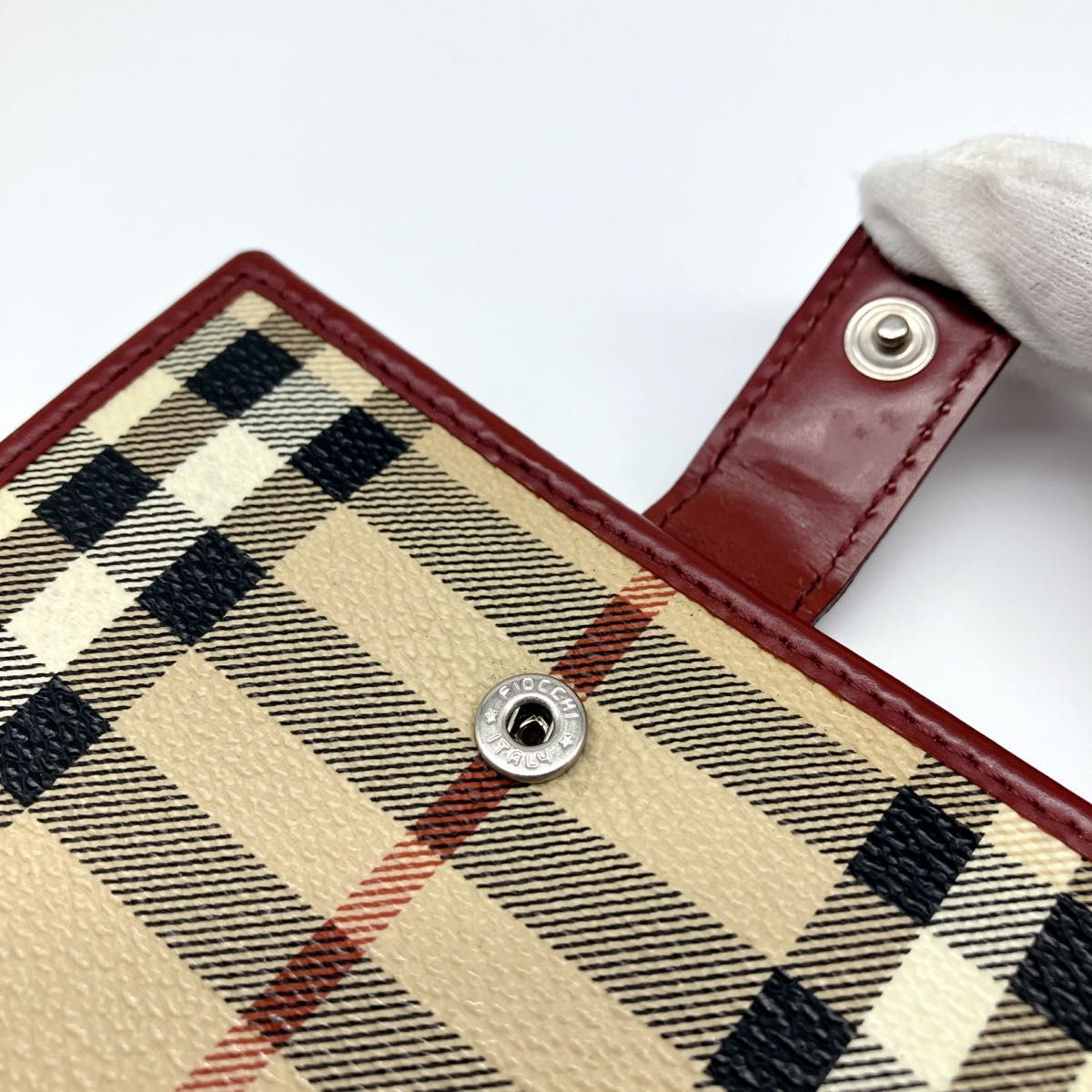 BURBERRY バーバリー ノバチェック PVC×レザー 二つ折り 財布 BURBERRY バーバリー ノバチェック PVC×レザー 二つ折り 財布