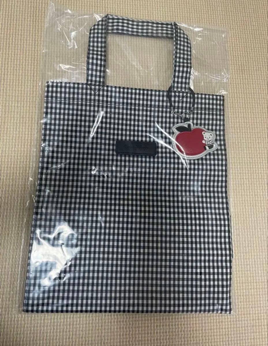 新品 ファミリア バースデー ギンガムチェック トートバッグ 黒 新品 ファミリア バースデー ギンガムチェック トートバッグ 黒