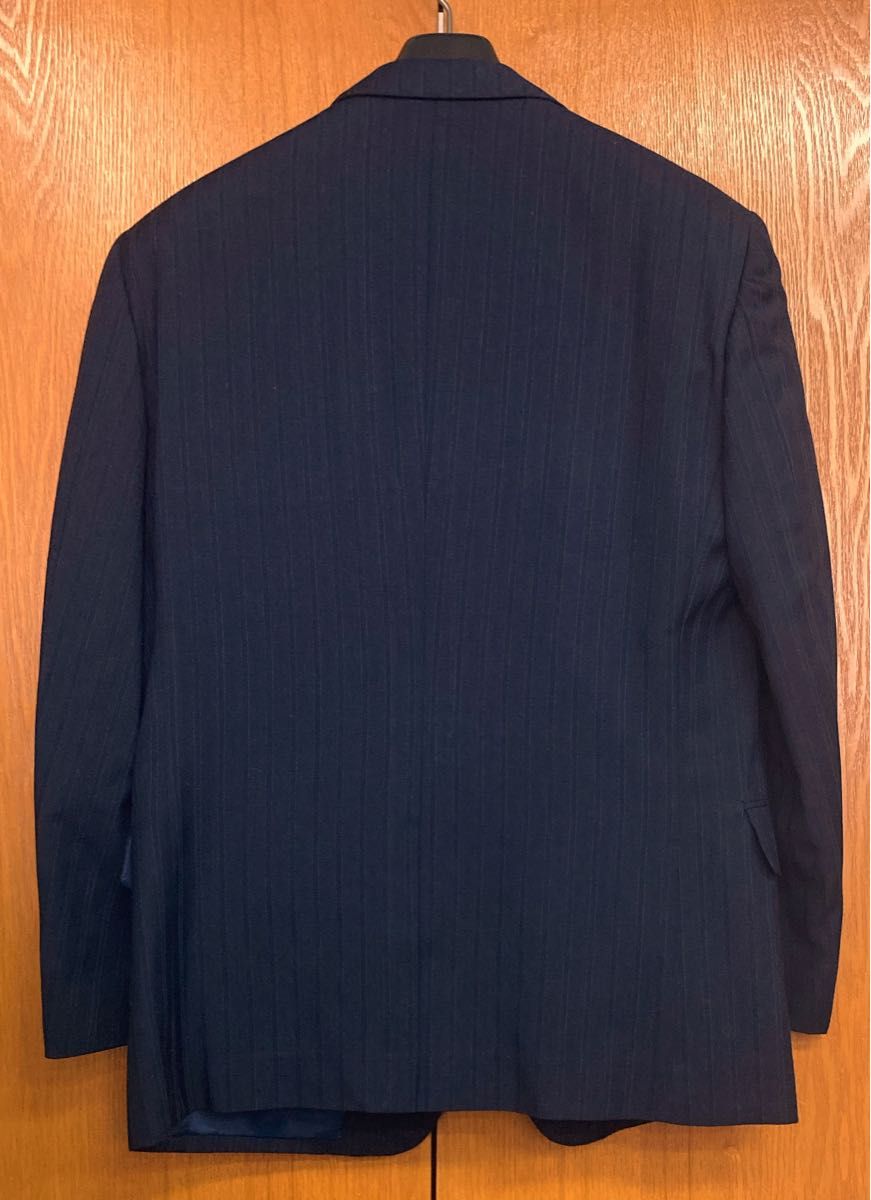 メンズ Original Fashion シングルスーツ AB4 紺地 ストライプ柄 メンズ Original Fashion シングルスーツ AB4 紺地 ストライプ柄