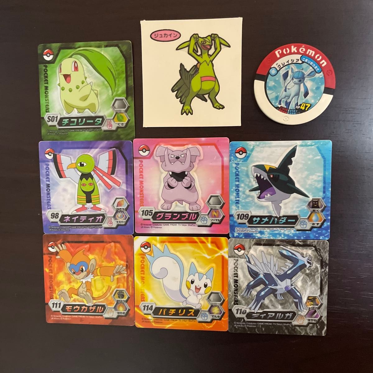 ポケモントレッタ 7枚売り ポケモン(磁石 正方形7枚) シール1枚 ポケモントレッタ(円型)1個