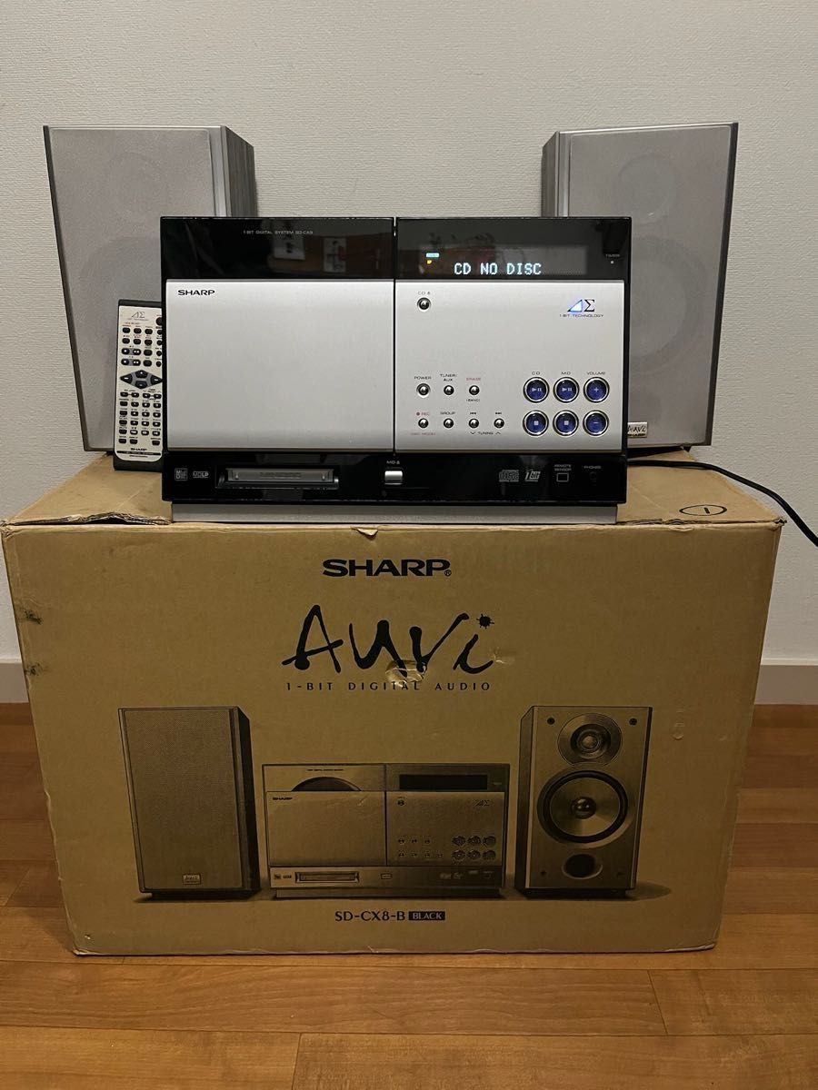 動作良好】SHARP 1ビットデジタルシステム Auvi SD-CX8-B 動作良好】SHARP 1ビットデジタルシステム Auvi SD-CX8-B