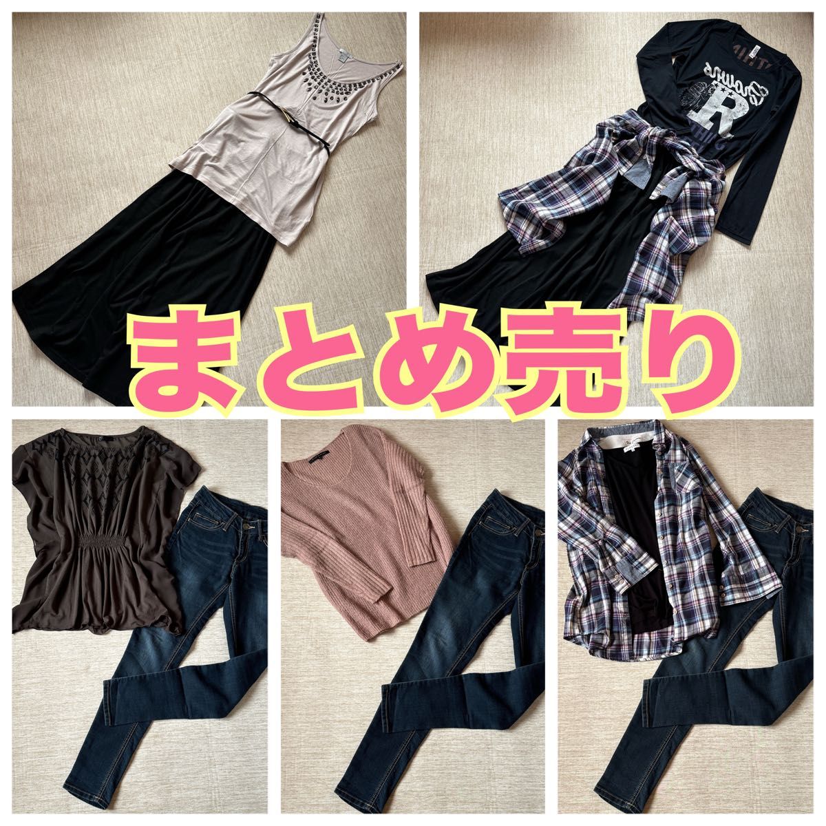 まとめ売り レディース服 デニム チュニック シャツ ロンT まとめ売り レディース服 デニム チュニック シャツ ロンT