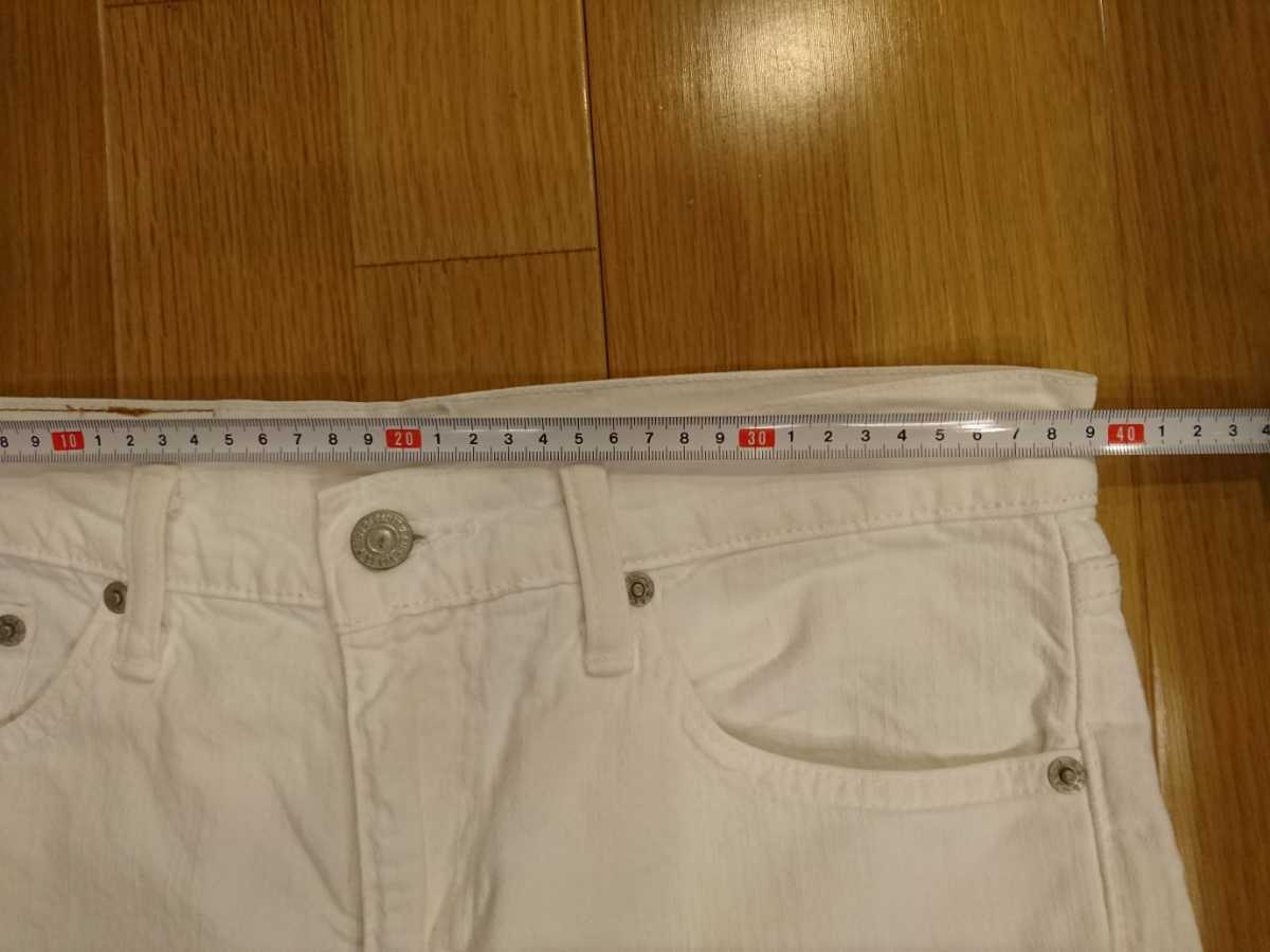 Levi''s リーバイス 511 W29 L31 ホワイトデニムパンツ スリム ストレッチ有り 送料レターパックプラス520円_画像3