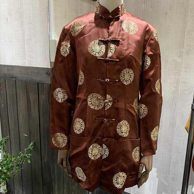 60s 70s ビンテージ vintage チャイナ ジャケット カンフー ジャケット エスニック ヒッピー オリエンタル アメリカ古著 Mサイズ