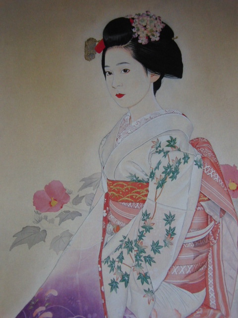 青山 亘幹、「初夏」、希少画集画、状態良好、新品額・額装付