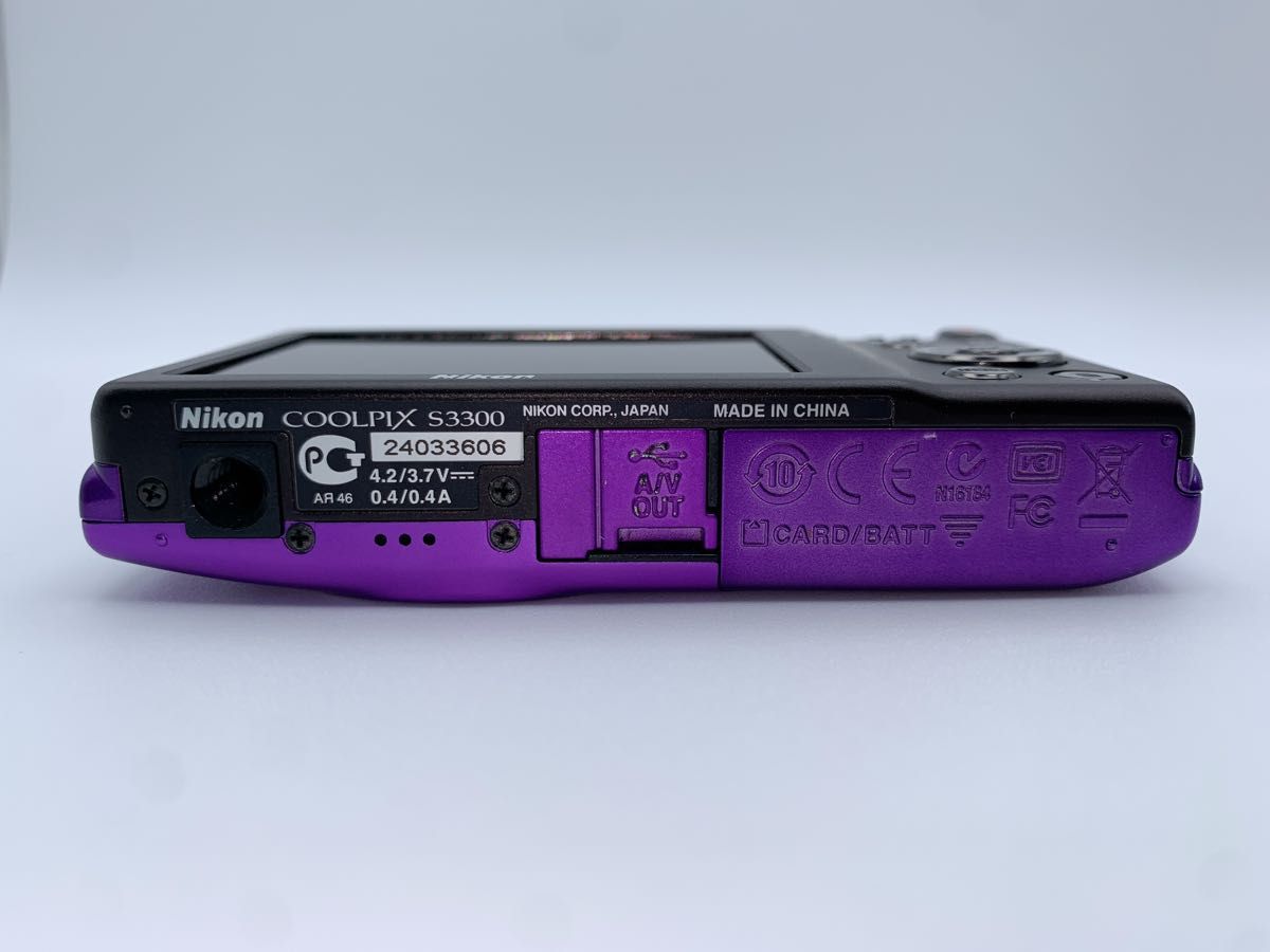 返品保証】【美品】Nikon COOLPIX S3300 パープル コンパクト 返品保証】【美品】Nikon COOLPIX S3300 パープル コンパクト