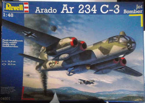  Revell /1/48/Arado Ar-234 C-3/ Германия ВВС 4 departure jet .. машина aladoAr-234c-2/ нераспечатанный товар 