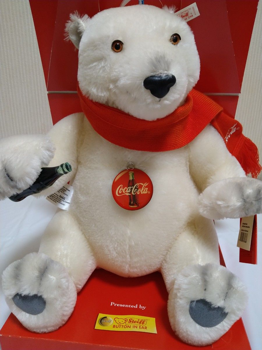 シュタイフCoca-Cola サンタ 約30cm ぬいぐるみ付き シュタイフ コカ・コーラベア|Yahoo!フリマ(旧PayPayフリマ)