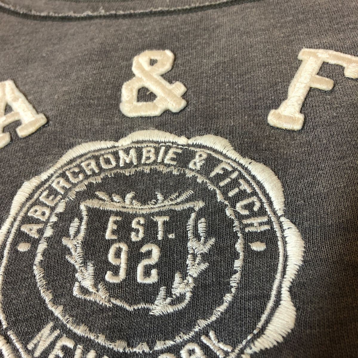  Abercrombie & Fitch abercrombi&fitch lady\'s S sweat used pi ring * some stains have Old school used damage processing Roth Anne zerus buy genuine article 