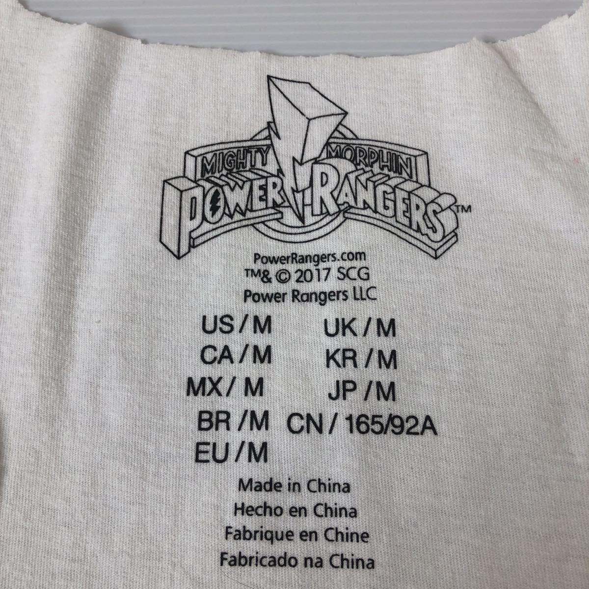 パワーレンジャー ジュウレンジャー men's M未使用 Vネック カット済み フォーエバー21 MEN 未使用 power rangers 半袖Tシャツ_画像9