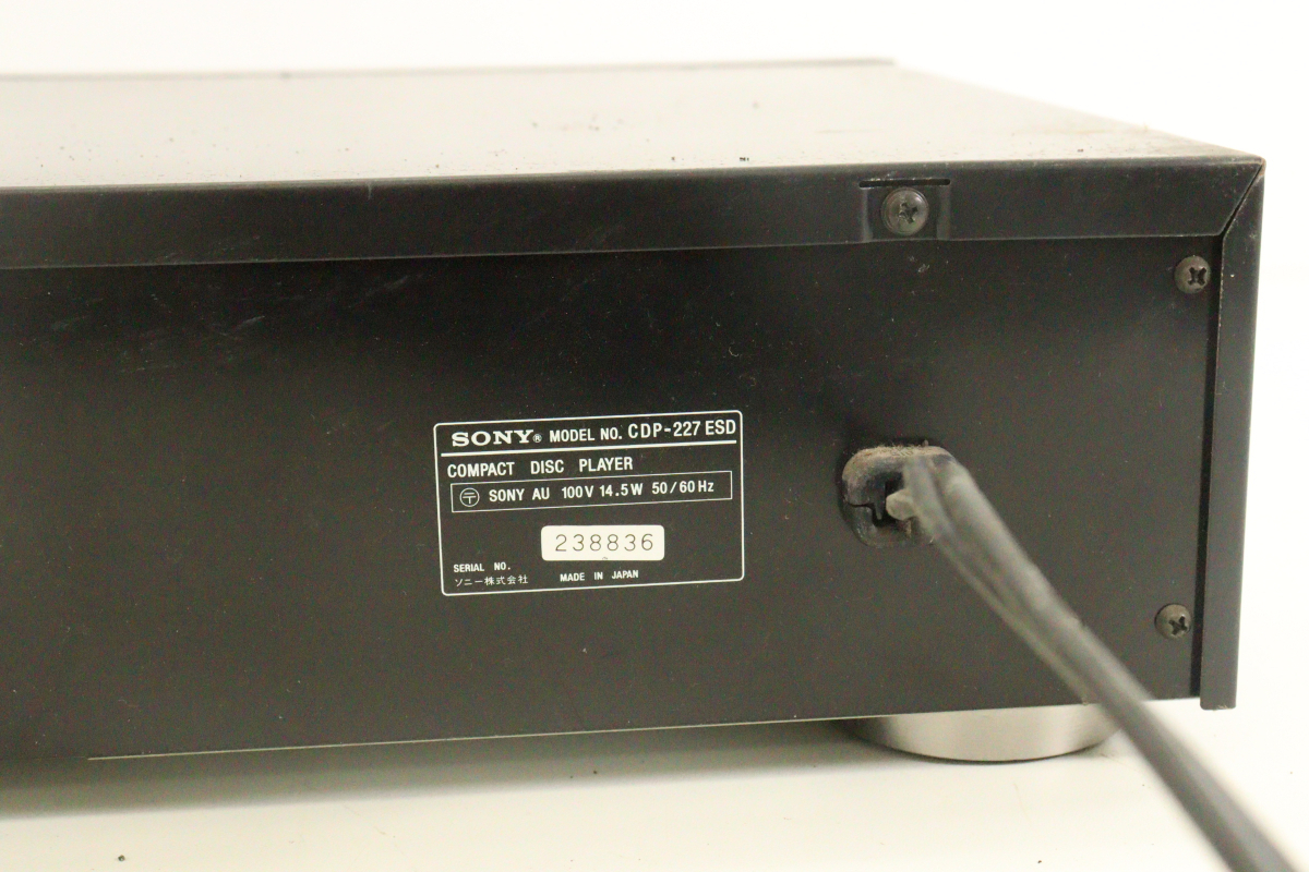 通電OK】SONY CDP-227ESD ソニー コンパクトディスクプレーヤー 通電OK】SONY CDP-227ESD ソニー コンパクトディスクプレーヤー