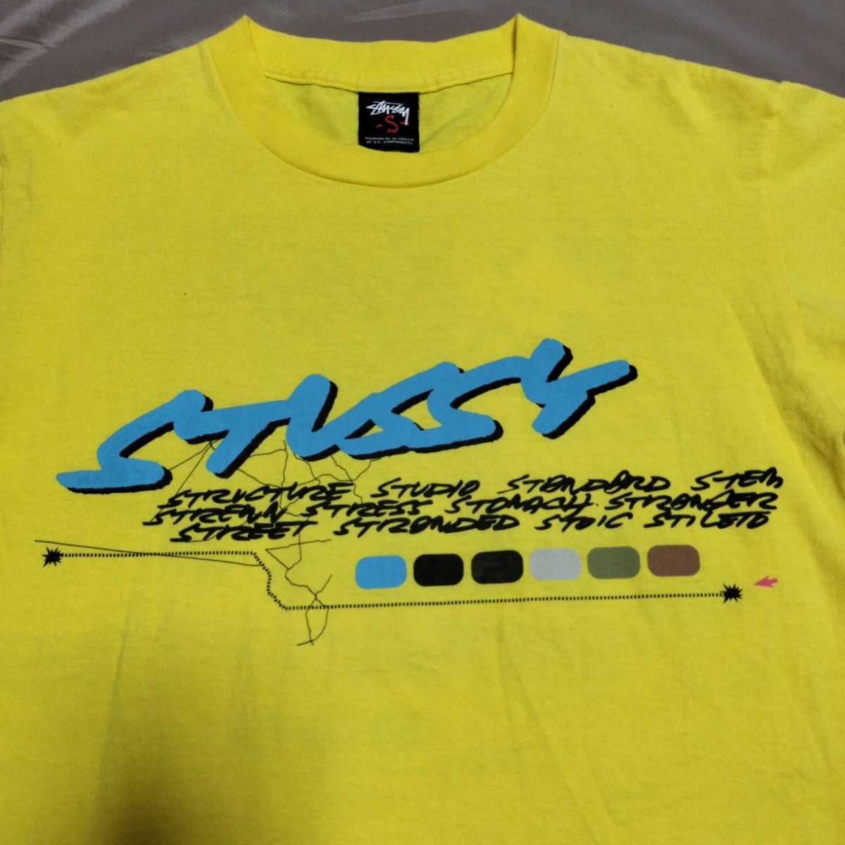 old stussy オールドステューシー Tシャツ Sサイズ イエロー old stussy オールドステューシー Tシャツ Sサイズ イエロー