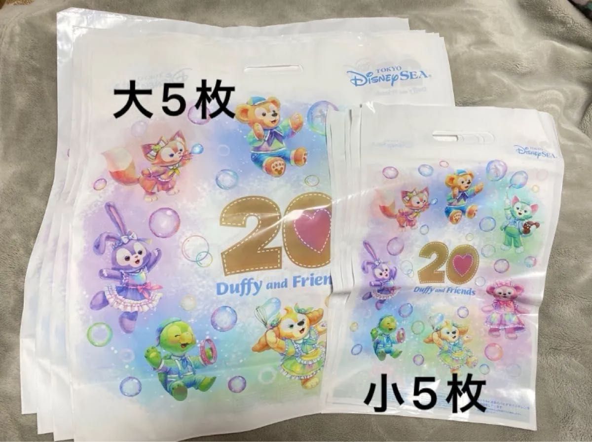 ショッピングバッグ お土産袋 カラフルハピネス ダッフィー ショッピングバッグ お土産袋 カラフルハピネス ダッフィー