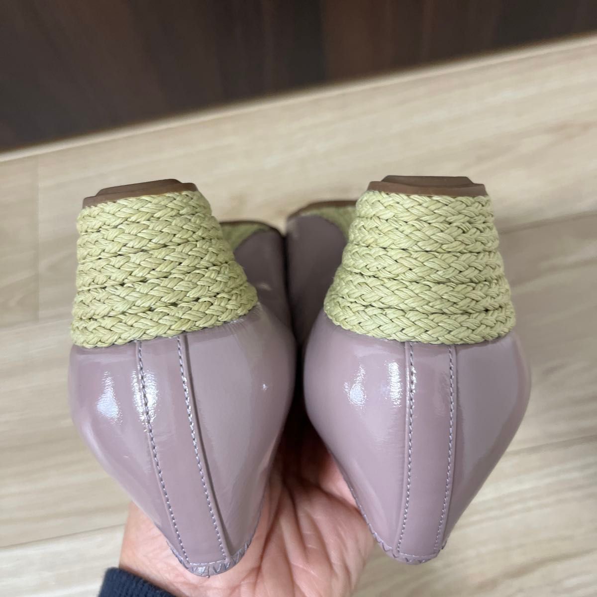 極美品 COLE HAAN ウェッジソール オープントゥ パンプス24 5cm 極美品 COLE HAAN ウェッジソール オープントゥ パンプス24 5cm