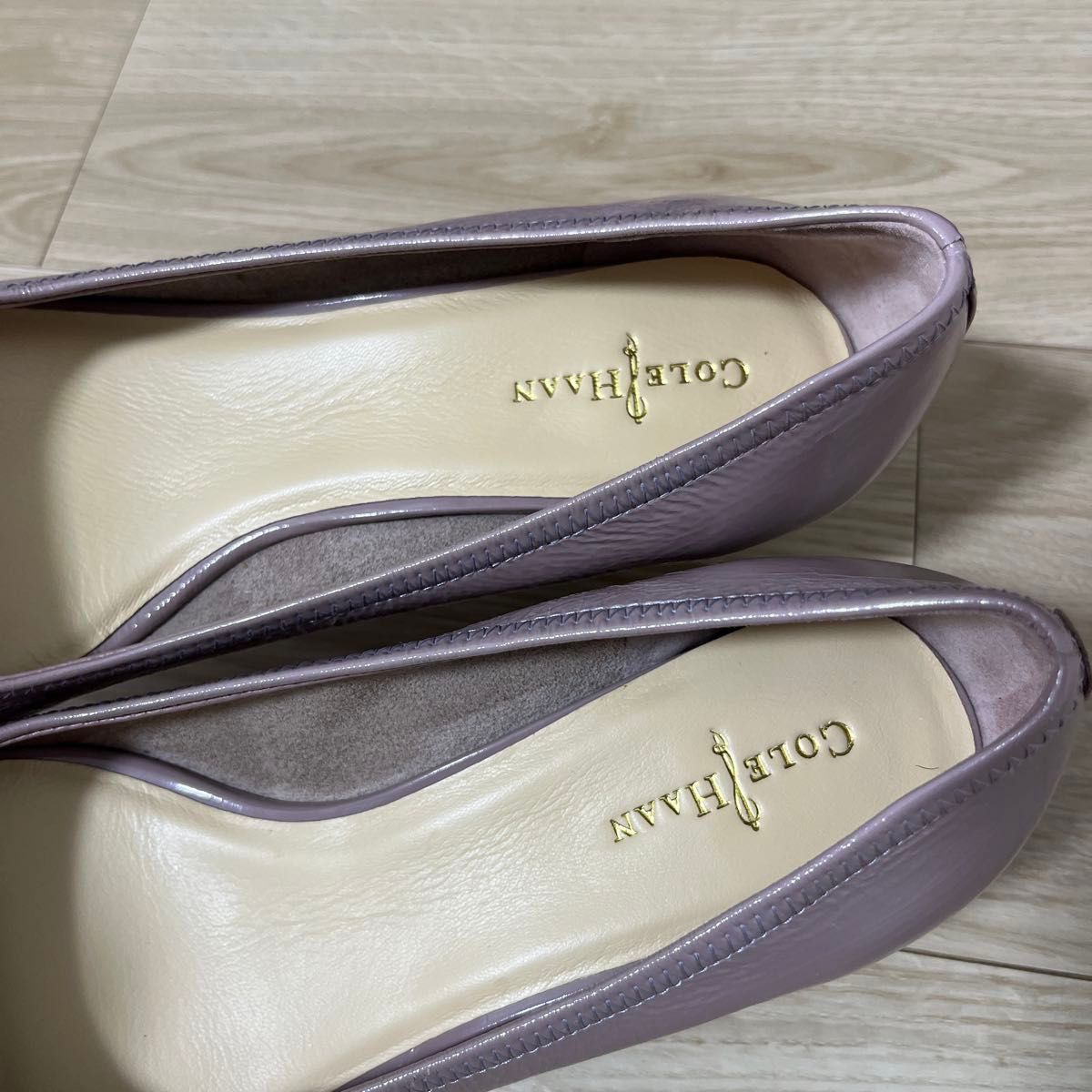 極美品 COLE HAAN ウェッジソール オープントゥ パンプス24 5cm 極美品 COLE HAAN ウェッジソール オープントゥ パンプス24 5cm