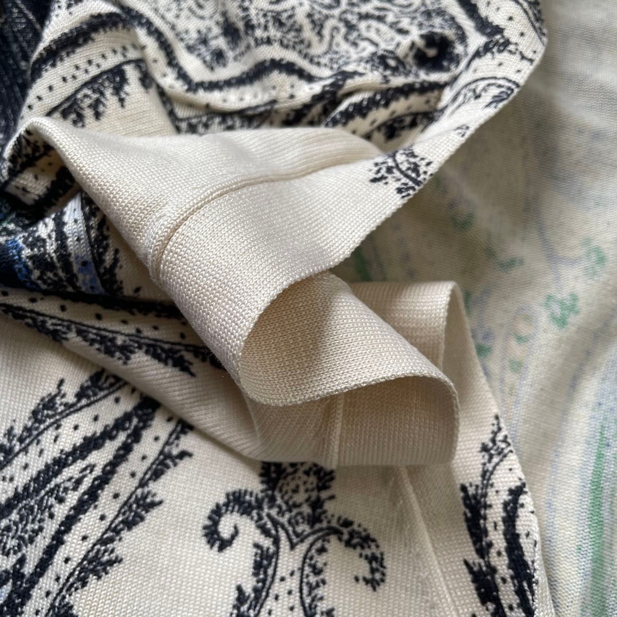 ETRO エトロ 高級シルク85% ロングニット ペイズリー柄 着画あり ETRO エトロ 高級シルク85% ロングニット ペイズリー柄 着画あり