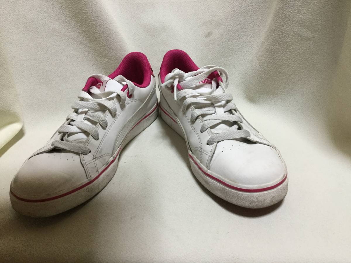 C7048*PUMA*23.5cm* white & pink sneakers 