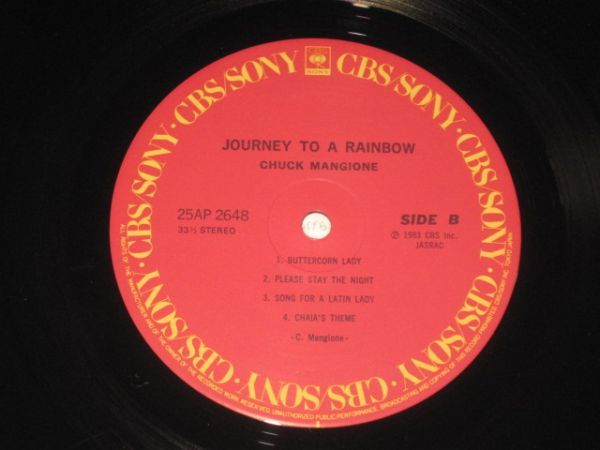 Chuck Mangione - Journey To A Rainbow /チャック・マンジョーネ/スムースジャズ/25AP 2648/帯付/国内盤LPレコード_画像6