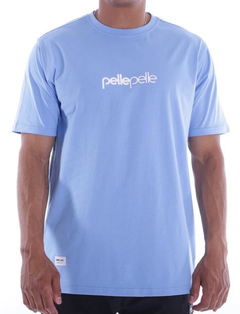 【内祝い】 BB99)PELLE PELLE Core-porate Tシャツ半袖(PP3014-311)SKY.B/ペレペレ/3XL/USサイズ/HIPHOP/B系 文字、ロゴ