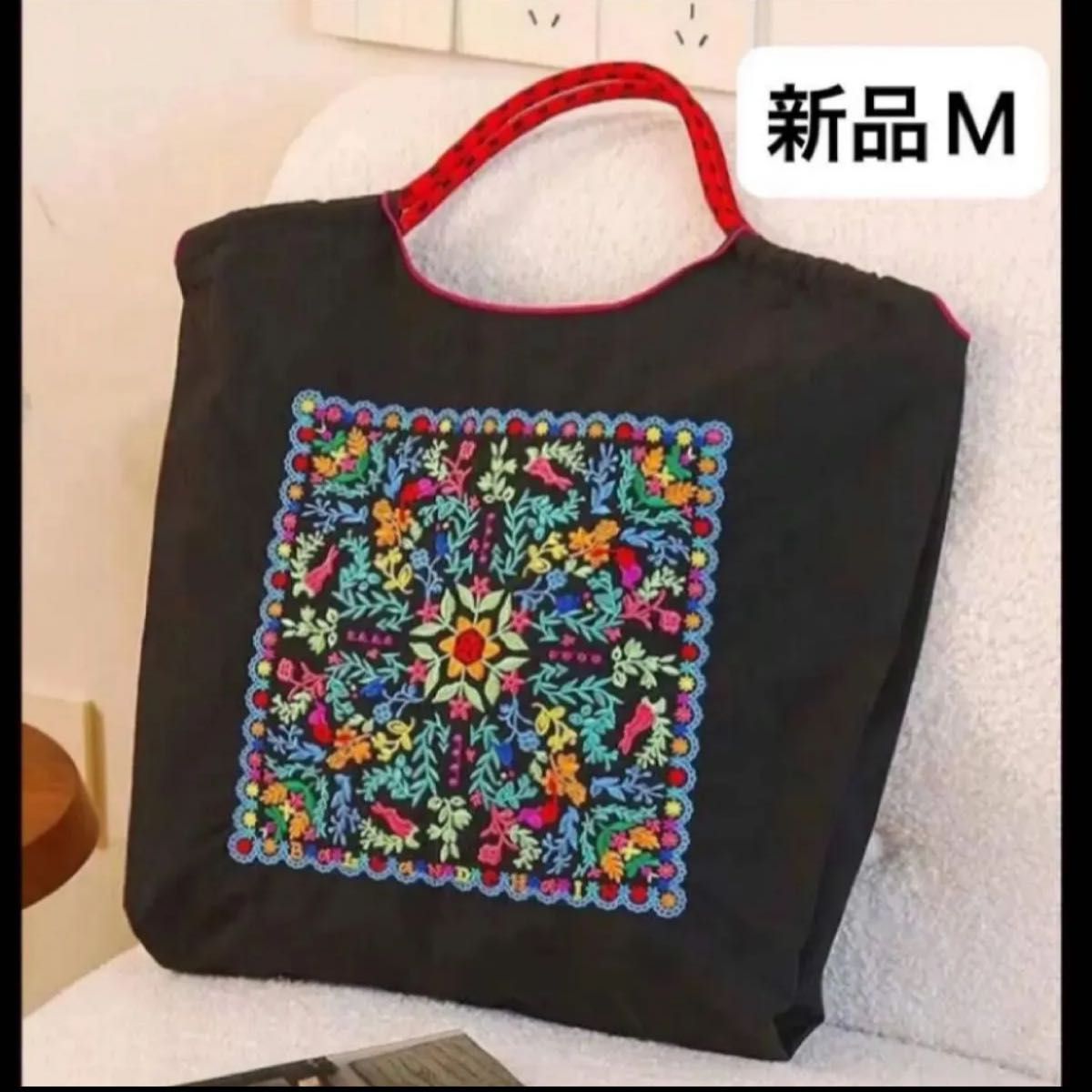 新品 レディース ボールアンドチェーン エコバッグ M 刺繍 新品 レディース ボールアンドチェーン エコバッグ M 刺繍
