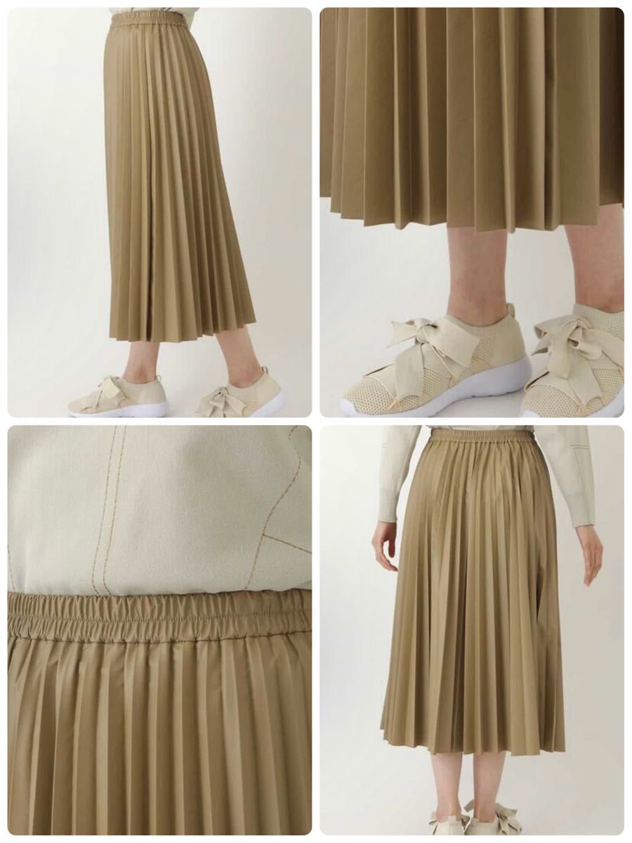 未使用品 HIROKO BIS ヒロコビス【洗える】エコレザプリーツ 未使用品 HIROKO BIS ヒロコビス【洗える】エコレザプリーツ