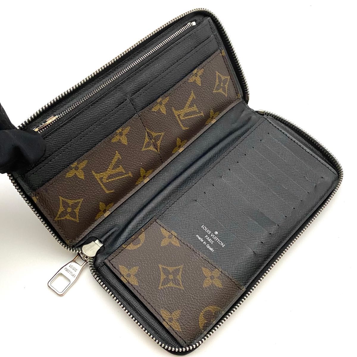 美品】ルイヴィトン マカサー ジッピーウォレット ヴェル 美品】ルイヴィトン マカサー ジッピーウォレット ヴェル