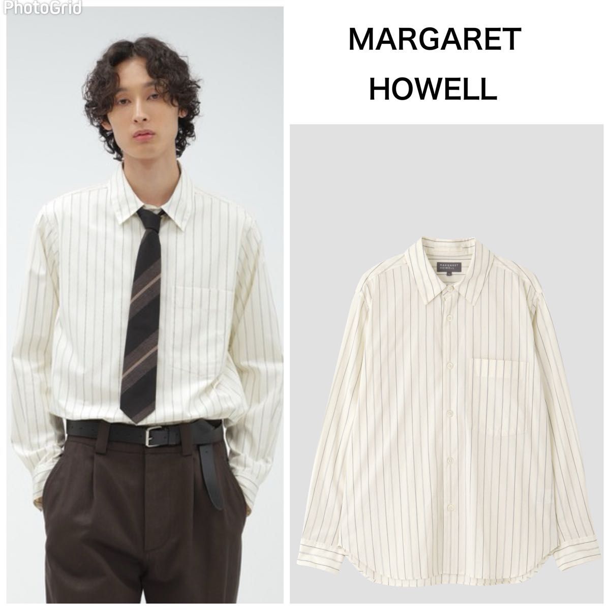 2024マーガレットハウエル WIDE SPACED COTTON STRIPE 2024マーガレットハウエル WIDE SPACED COTTON STRIPE