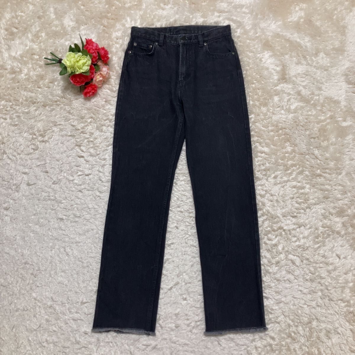 Gypsohila ジプソフィア カットオフデニムパンツ ブラック Gypsohila ジプソフィア カットオフデニムパンツ ブラック