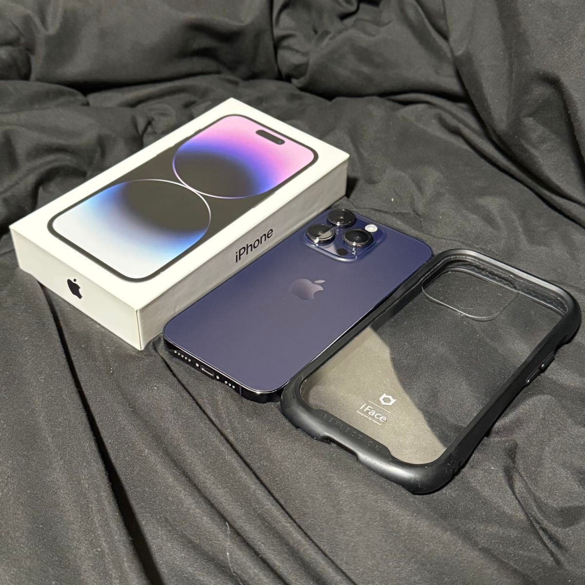美品】【iFace付き】【箱付き】iPhone14Pro SIMフリー ディープ 美品】【iFace付き】【箱付き】iPhone14Pro SIMフリー ディープ