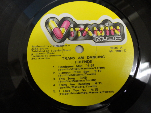 Friends - Trans Am Dancing オリジナル原盤 US LP ディスコ・サウンド Trans Am Dancing / Handsome Man / Funny Feeling 収録　視聴_画像3