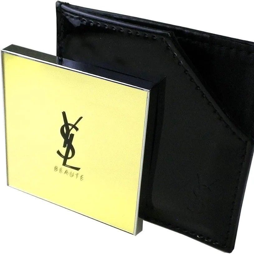 イヴ・サンローラン YSL 手鏡 海外限定 ブラック ゴールド 新品 イヴ・サンローラン YSL 手鏡 海外限定 ブラック ゴールド 新品