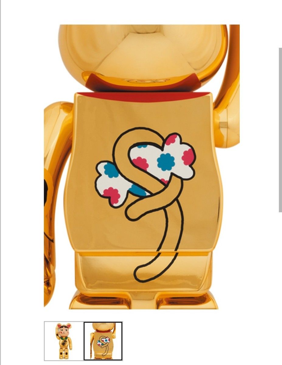 BE@RBRICK 招き猫 ペコちゃん 金運 金メッキ 1000% 2022製 3 BE@RBRICK 招き猫 ペコちゃん 金運 金メッキ 1000% 2022製 3