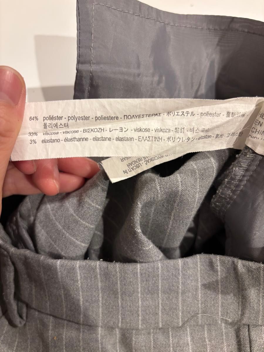 ZARA ザラ パンツ ズボン レギパン ストライプ グレー ウエスト ZARA ザラ パンツ ズボン レギパン ストライプ グレー ウエスト