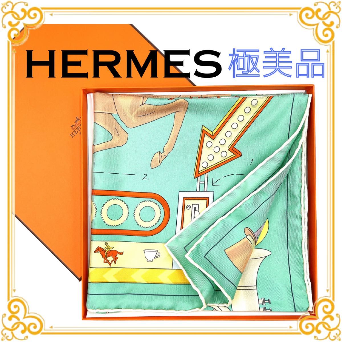 HERMES エルメス カレ90 TEA FOR TWO スカーフ シルク ストール HERMES エルメス カレ90 TEA FOR TWO スカーフ シルク ストール