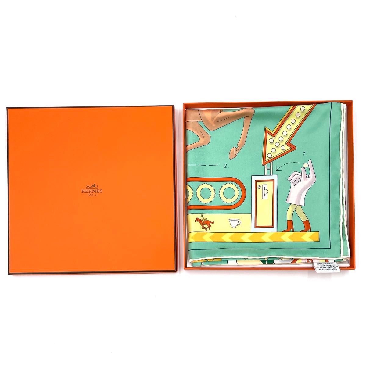 HERMES エルメス カレ90 TEA FOR TWO スカーフ シルク ストール HERMES エルメス カレ90 TEA FOR TWO スカーフ シルク ストール