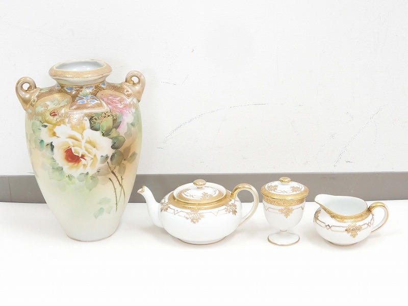 2504-0080○宝市/オールドノリタケ他/ティーポット/クリーマー等 2504-0080○宝市/オールドノリタケ他/ティーポット/クリーマー等