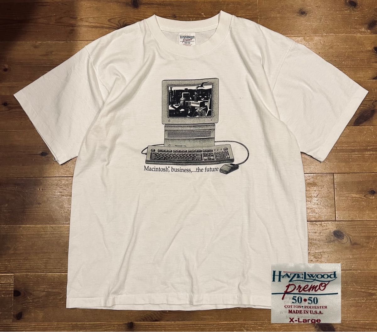 Tシャツ 古着 80s Apple アップル 企業 激レア XL USA製 両面 Tシャツ 古着 80s Apple アップル 企業 激レア XL USA製 両面