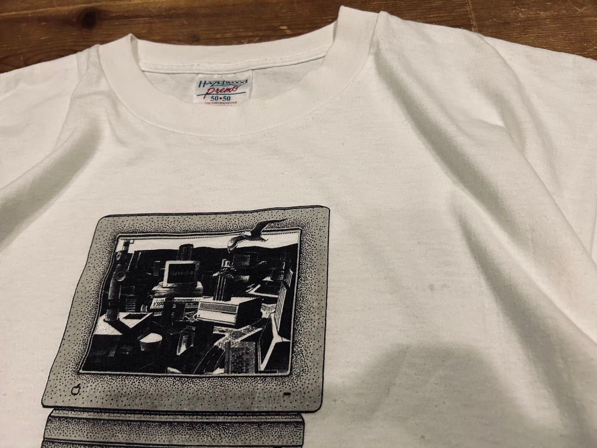 Tシャツ 古着 80s Apple アップル 企業 激レア XL USA製 両面 Tシャツ 古着 80s Apple アップル 企業 激レア XL USA製 両面