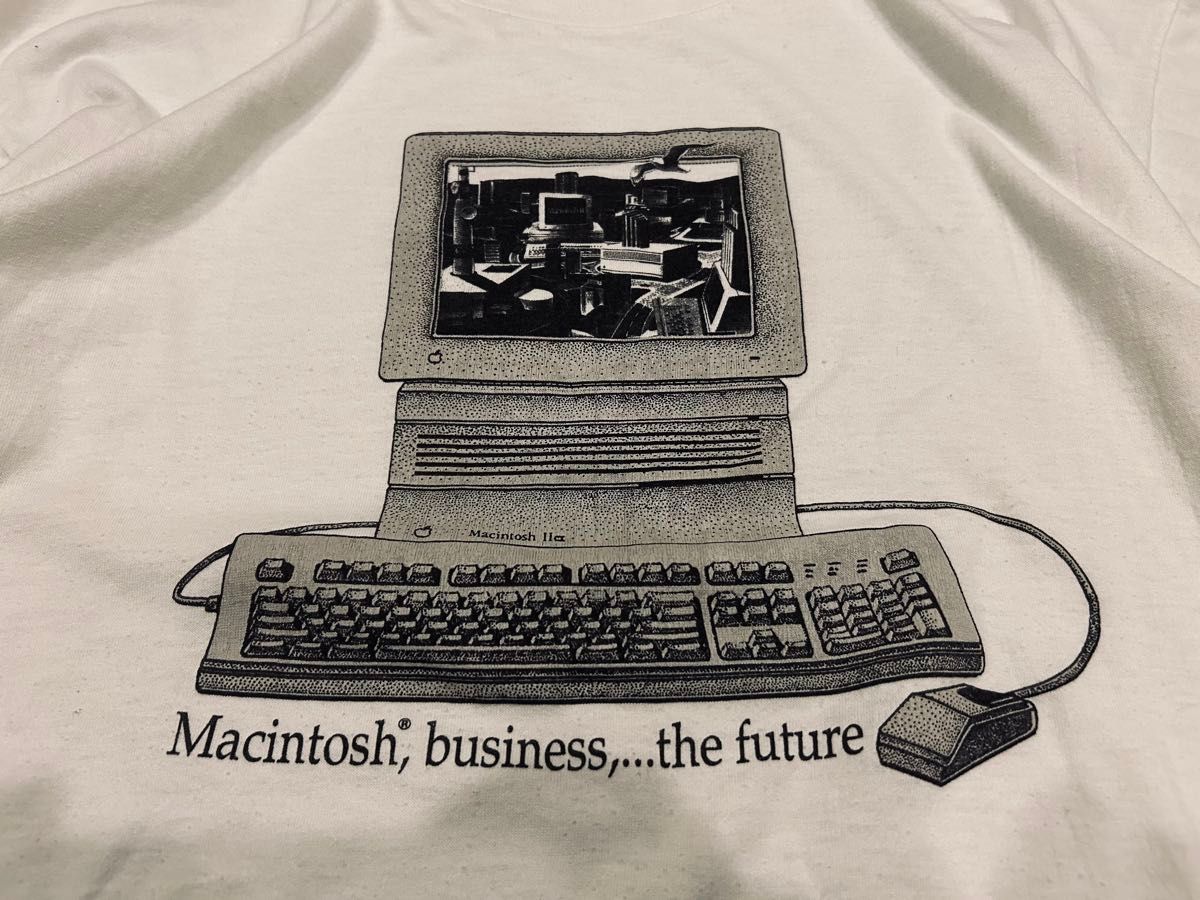 Tシャツ 古着 80s Apple アップル 企業 激レア XL USA製 両面 Tシャツ 古着 80s Apple アップル 企業 激レア XL USA製 両面