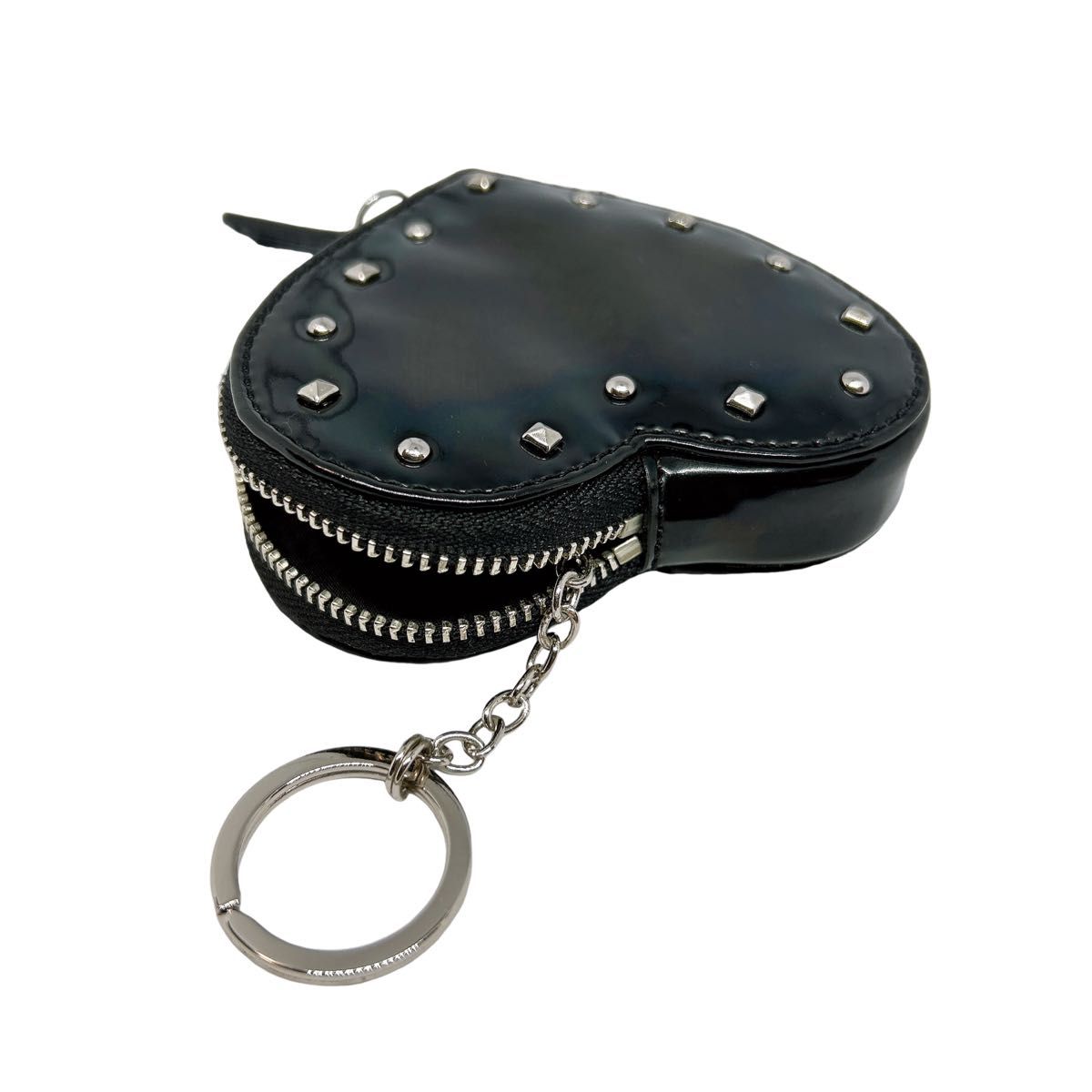 COACH 美品 コインケース 黒 ハート型 エナメル 小銭入れ COACH 美品 コインケース 黒 ハート型 エナメル 小銭入れ