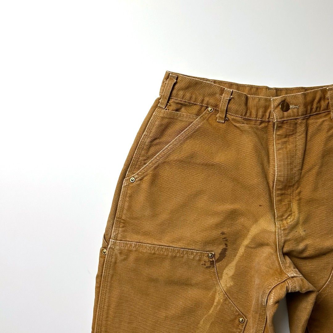 carhartt ダブルニー usa製 W32 L30 実寸W30 L28 茶 ペインター carhartt ダブルニー usa製 W32 L30 実寸W30 L28 茶 ペインター