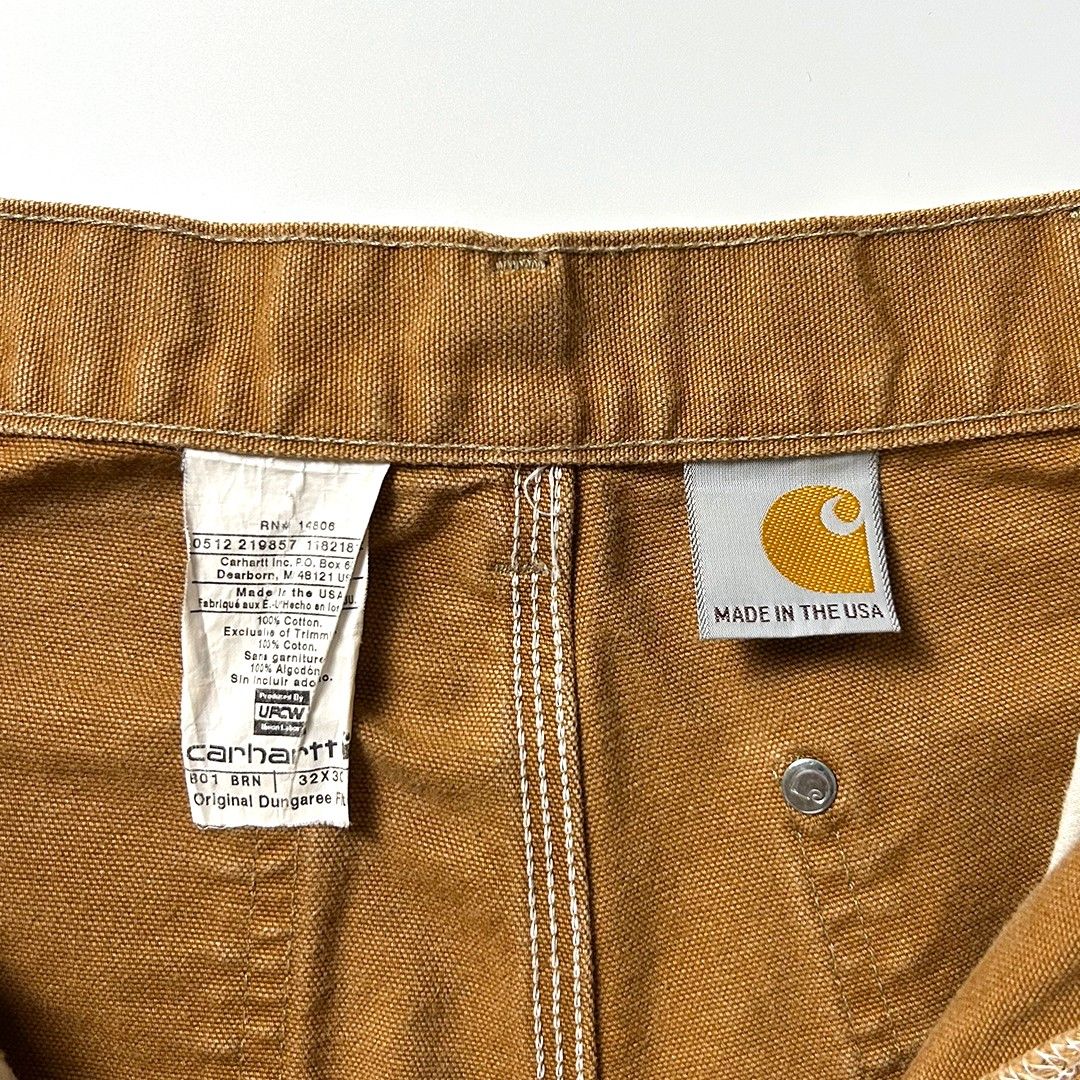 carhartt ダブルニー usa製 W32 L30 実寸W30 L28 茶 ペインター carhartt ダブルニー usa製 W32 L30 実寸W30 L28 茶 ペインター