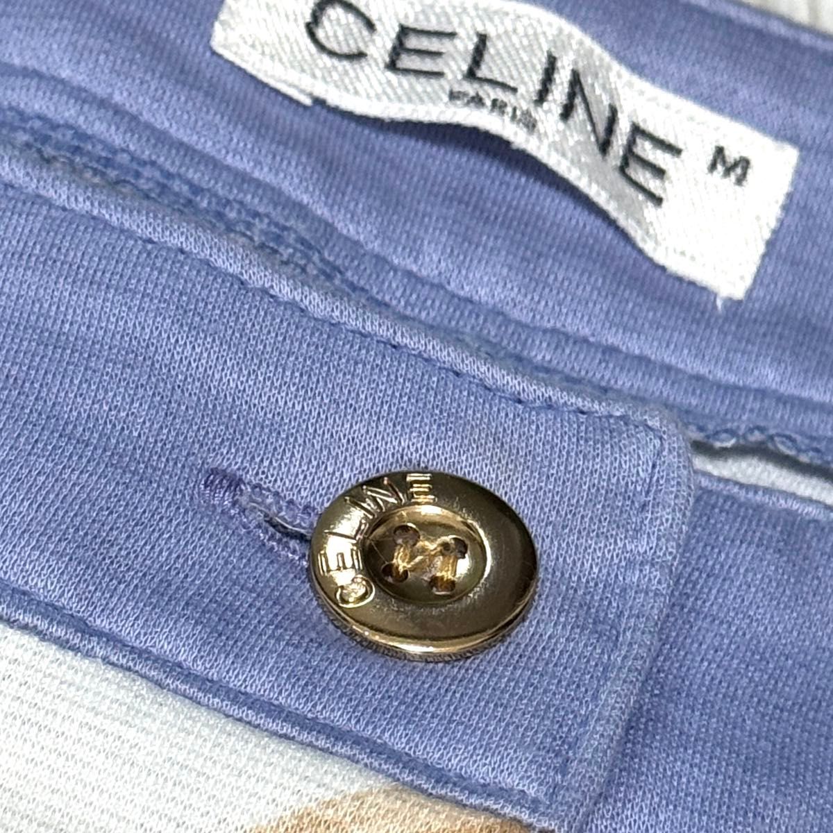 CELINE セリーヌ 総柄 ラベンダー 金ボタン ノーカラー CELINE セリーヌ 総柄 ラベンダー 金ボタン ノーカラー