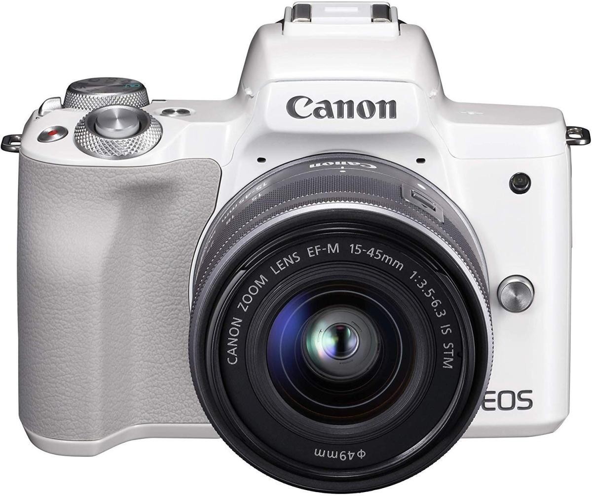 最初の 中古 美品 Canon EOS Kiss M 15-45 レンズキット ホワイト
