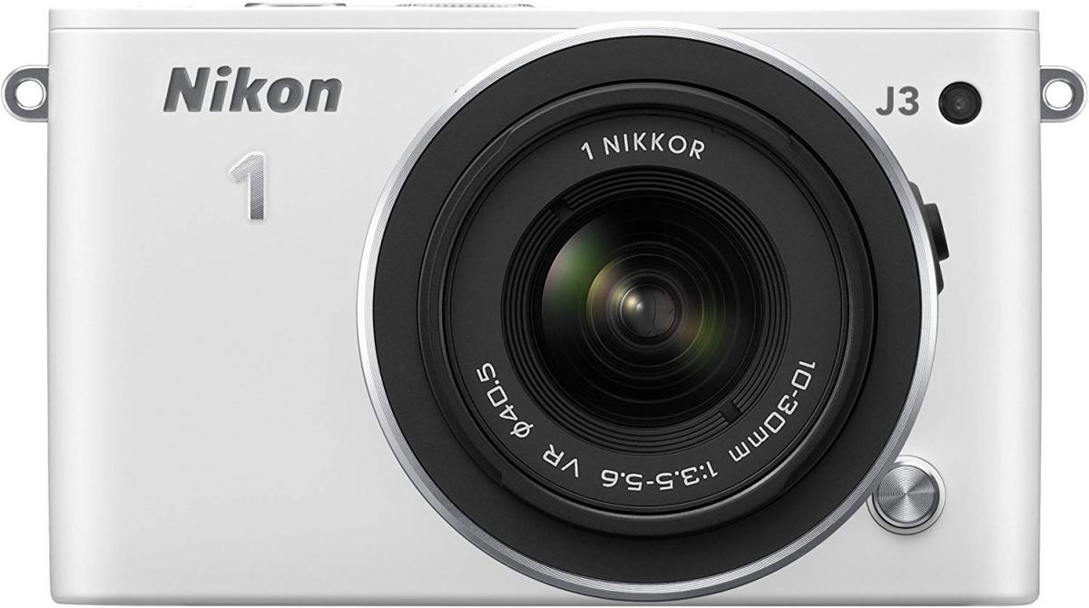 美品 NIKON J3 レンズキット ホワイト 人気 ニコン ミラーレス カメラ 人気 初心者 新品8GBSDカード付 