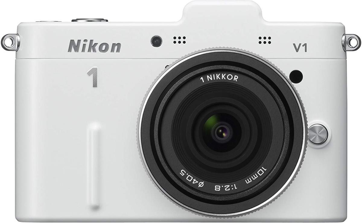 最安値 人気 カメラ ミラーレス ニコン ホワイト 薄型レンズキット V1 1 Nikon 美品 中古 おすすめ 新品8GBSDカード付 初心者 ニコン