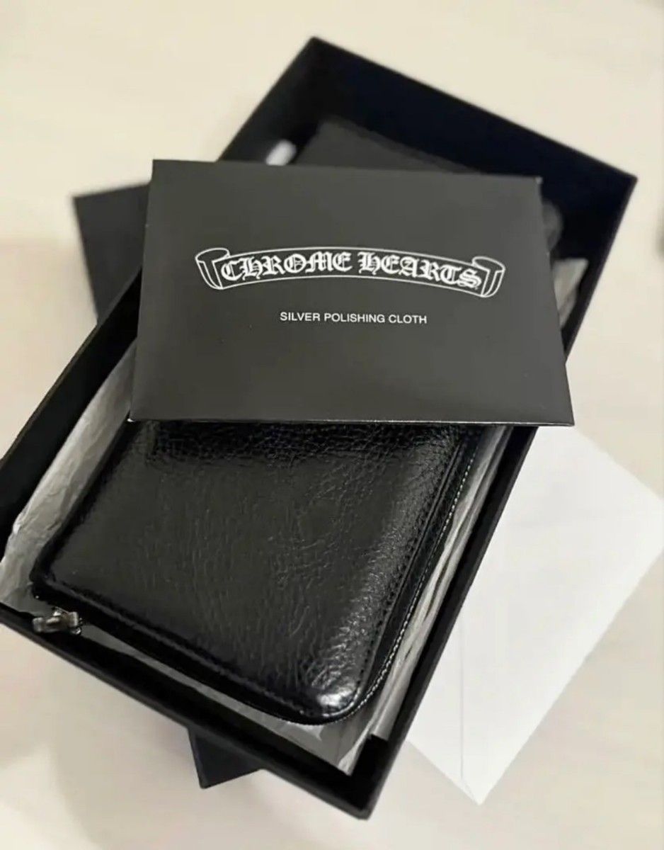 孤高の超美品 クロムハーツ スクロールラベルウォレット 財布 孤高の超美品 クロムハーツ スクロールラベルウォレット 財布