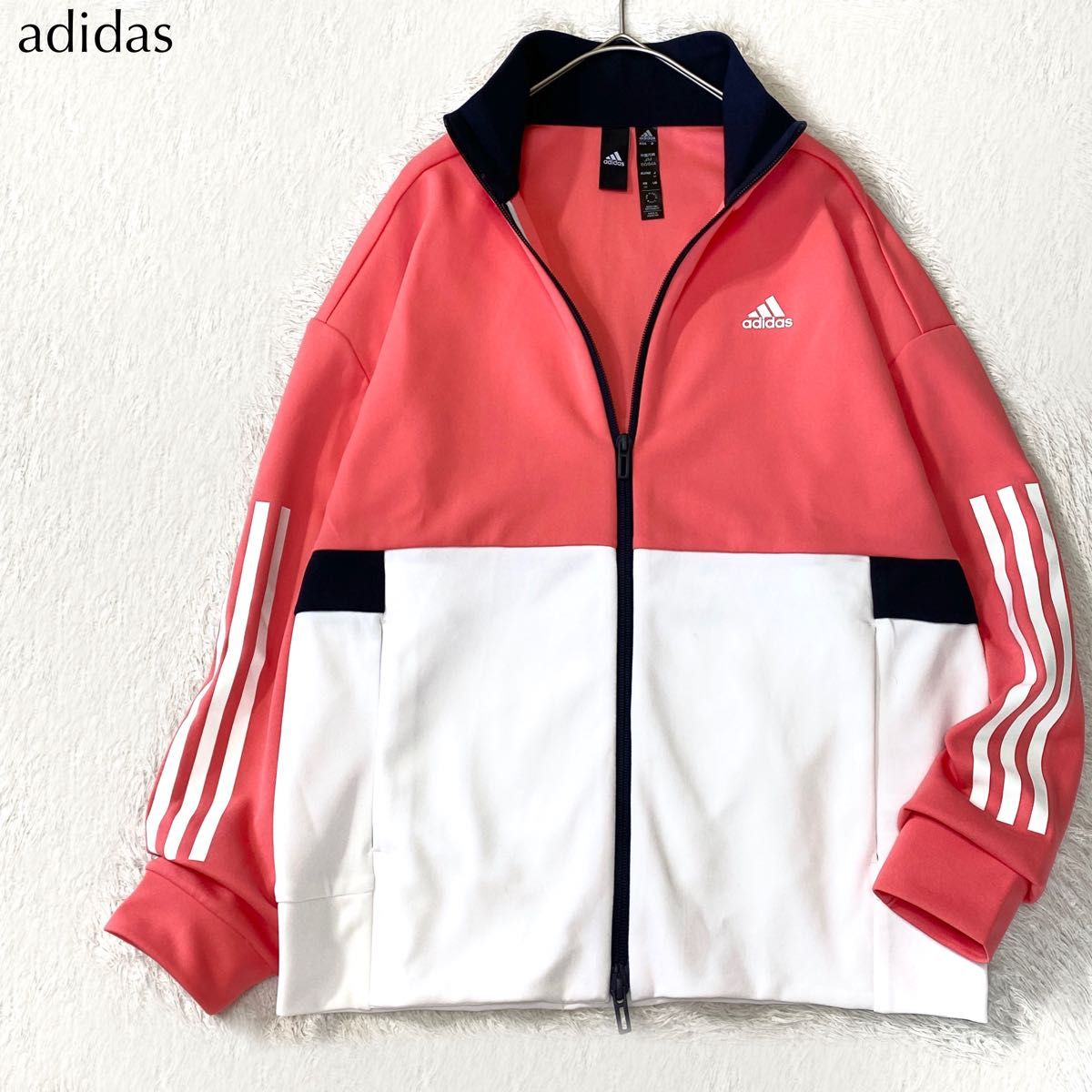 美品】アディダス adidas エアロレディ 配色 トラックジャケット 美品】アディダス adidas エアロレディ 配色 トラックジャケット